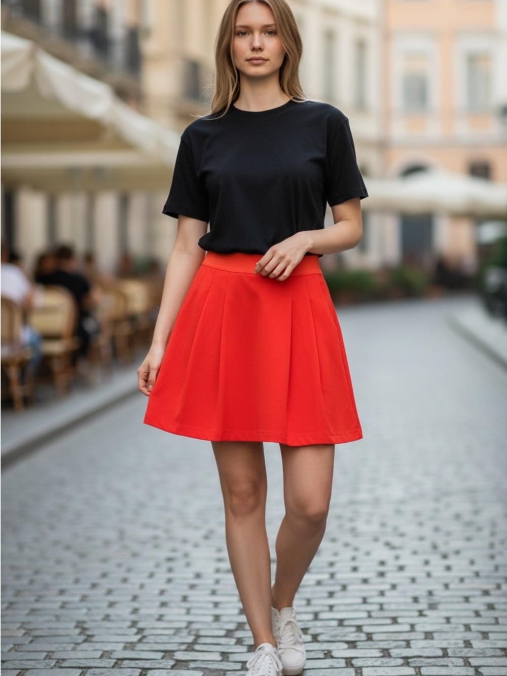 GAP Red A-Line Skirt
